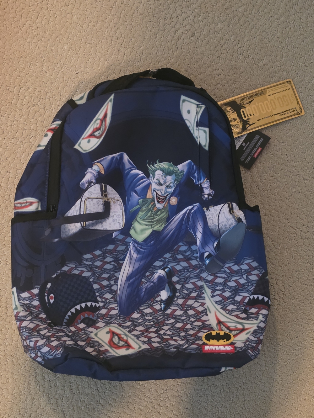 Batman Joker Graphic Navy Blue Men's Backpack
